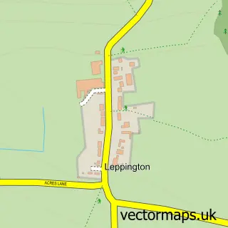 Street map sample of Leppington, North Yorkshire