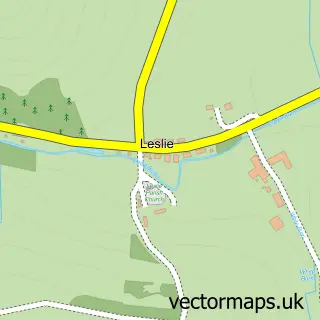 Street map sample of Leslie, Aberdeenshire