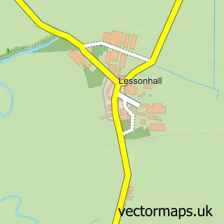 Street map sample of Lessonhall, Cumbria