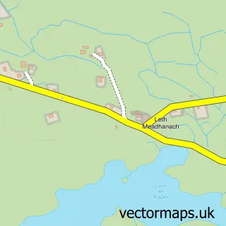 Street map sample of Leth Meadhanach, Western Isles