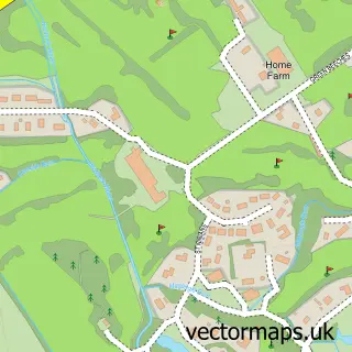 Street map sample of Letham Grange, Angus