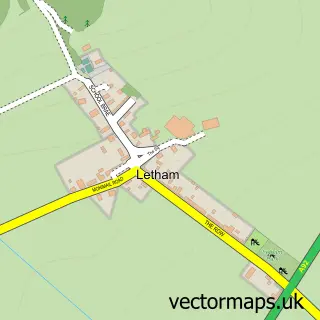 Street map sample of Letham, Fife