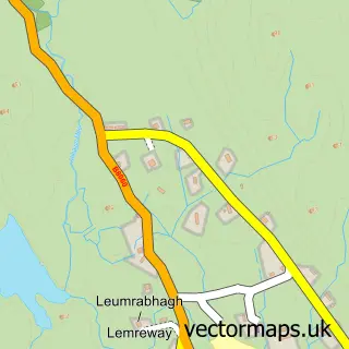 Street map sample of Leumrabhagh, Western Isles