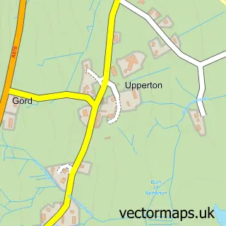 Street map sample of Levenwick, Shetland