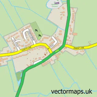 Street map sample of Leverton, Lincolnshire