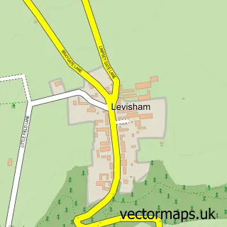 Street map sample of Levisham, North Yorkshire