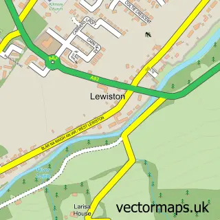 Street map sample of Lewiston, Inverness
