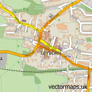 Street map sample of Leyburn, North Yorkshire