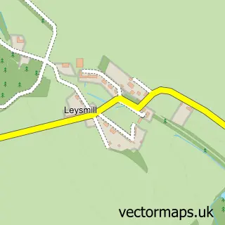 Street map sample of Leysmill, Angus