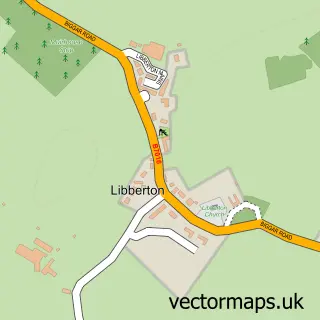 Street map sample of Libberton, Lanarkshire