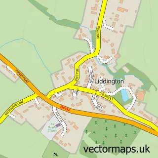 Street map sample of Liddington, Wiltshire