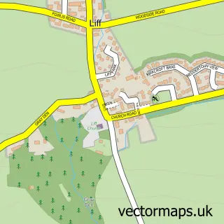 Street map sample of Liff, Angus