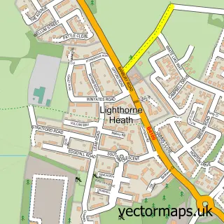 Street map sample of Lighthorne Heath, Warwickshire