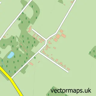 Street map sample of Lilford, Northamptonshire