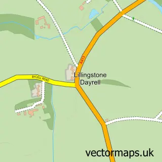 Street map sample of Lillingstone Dayrell, Buckinghamshire