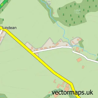 Street map sample of Lindean, Roxburgh, Ettrick and Lauderdale