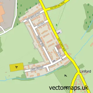 Street map sample of Linford, Essex