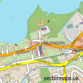 Street map sample of Linlithgow, West Lothian