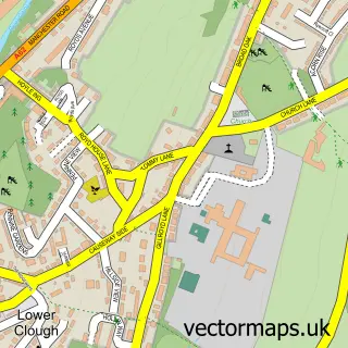 Street map sample of Linthwaite, West Yorkshire