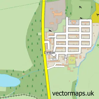 Street map sample of Linton, Northumberland