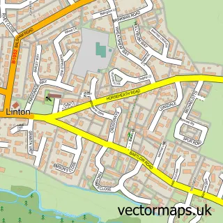 Street map sample of Linton, Cambridgeshire