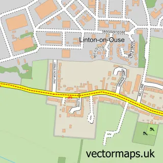 Street map sample of Linton-on-Ouse, North Yorkshire