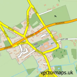 Street map sample of Litcham, Norfolk