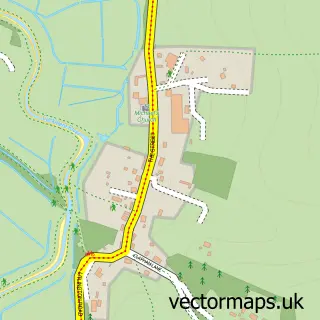 Street map sample of Litlington, East Sussex
