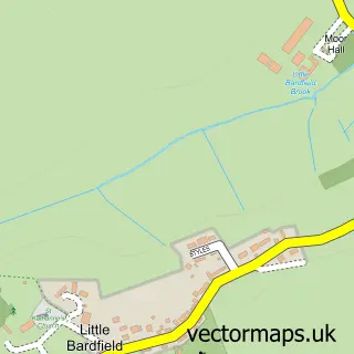 Street map sample of Little Bardfield, Essex