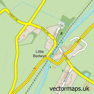 Street map sample of Little Bedwyn, Wiltshire