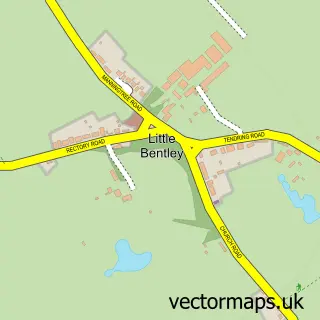 Street map sample of Little Bentley, Essex