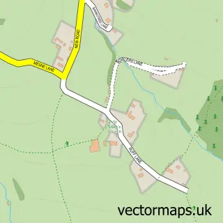 Street map sample of Little Birch, Herefordshire