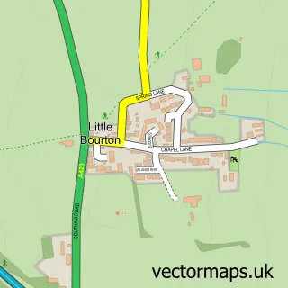 Street map sample of Little Bourton, Oxfordshire