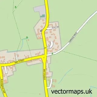 Street map sample of Little Brington, Northamptonshire