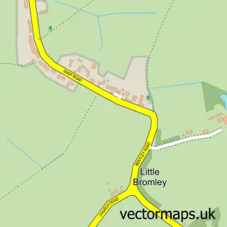 Street map sample of Little Bromley, Essex