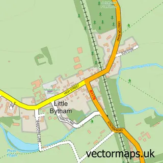 Street map sample of Little Bytham, Lincolnshire