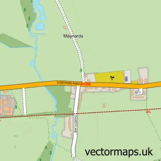 Street map sample of Little Canfield, Essex