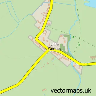Street map sample of Little Carlton, Lincolnshire