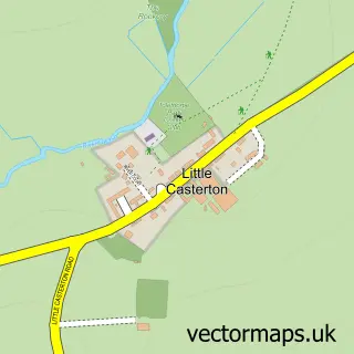 Street map sample of Little Casterton, Rutland