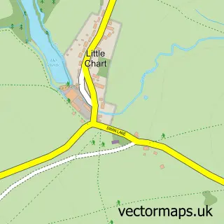 Street map sample of Little Chart, Kent