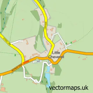 Street map sample of Little Cheverell, Wiltshire