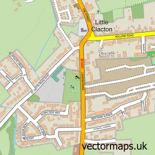 Street map sample of Little Clacton, Essex