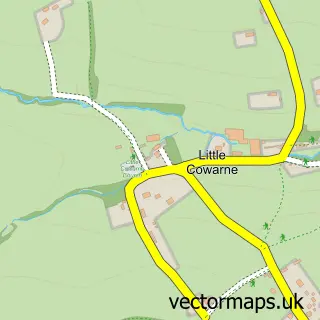Street map sample of Little Cowarne, Herefordshire