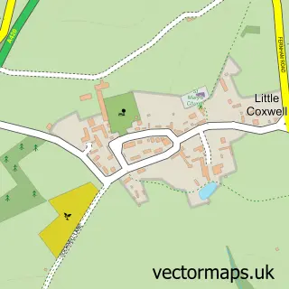 Street map sample of Little Coxwell, Oxfordshire