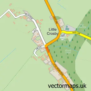 Street map sample of Little Crosby, Merseyside