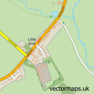 Street map sample of Little End, Essex