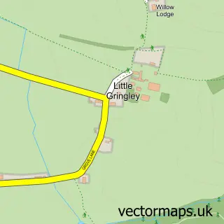 Street map sample of Little Gringley, Nottinghamshire