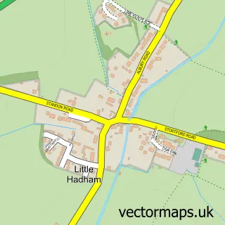 Street map sample of Little Hadham, Hertfordshire