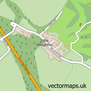 Street map sample of Little Houghton, South Yorkshire