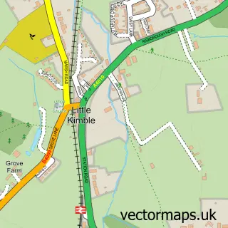 Street map sample of Little Kimble, Buckinghamshire